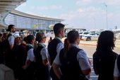 Manifestação no aeroporto de Toronto 