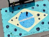 Proesto com a bandeira do Brasil 