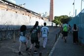 Torcedores do Palmeiras na Barra Funda 