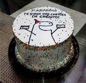 Bolo de aniversário engraçado 