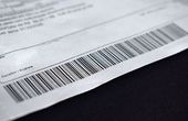 Detalhe de código de barras de boleto 