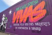 Mural em homenagem a vítima de feminicídio 