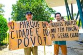 Manifestação contra Privatização Parque 