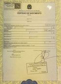 Nova certidão de nascimento 