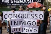 Manifestação de trabalhadores no 1 de maio 