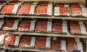 Bandeja de carne geladeira de supermercado 