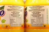 Rótulo em embalagem de suco natural 