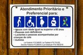 Placa atendimento prioritário preferencial 
