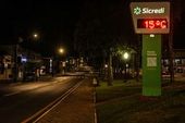 Termômetro de rua em Ponta Grossa 