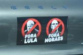 Fora Lula Fora Moraes carro adesivado 