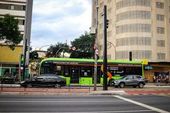 Ônibus elétrico na av Paulista 