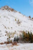 Montanhas com neve em Tignes 